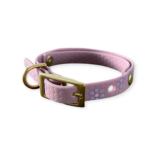Halsband Biothane extra dünn "lilac flowers"