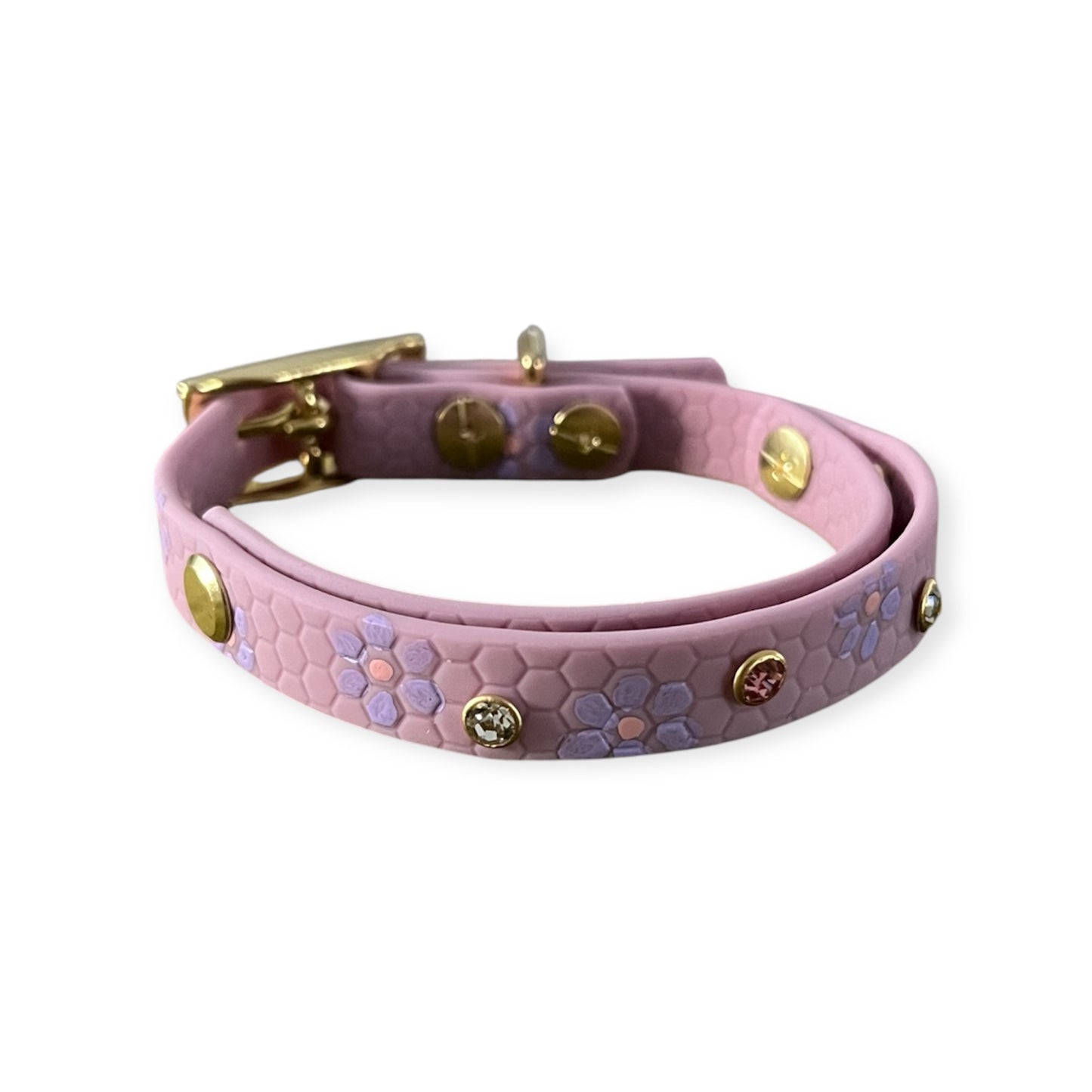 Halsband Biothane extra dünn "lilac flowers"