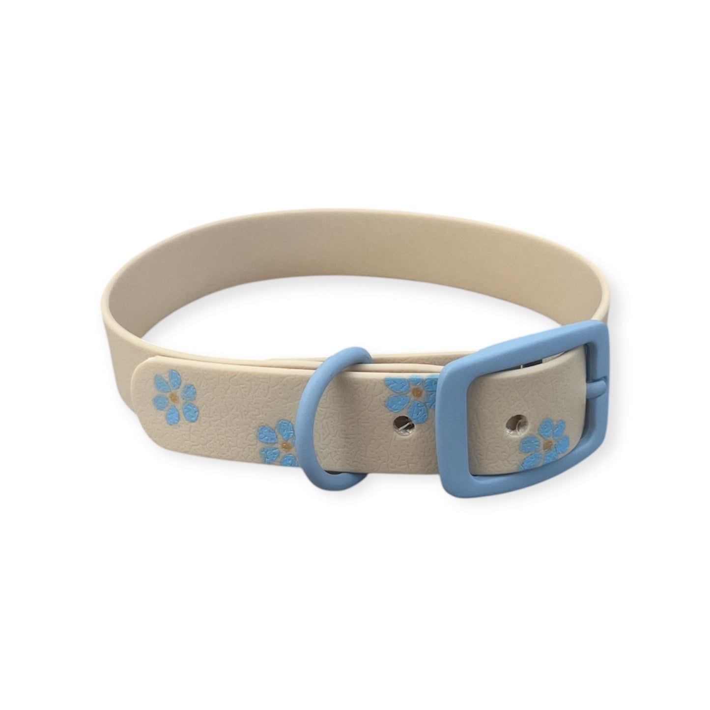 Halsband Biothane "blue flower"
