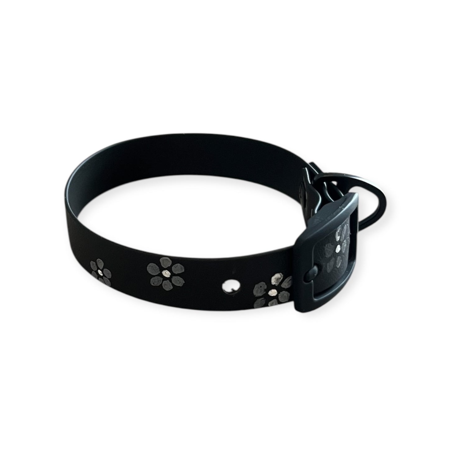 Halsband Biothane "blackflower"