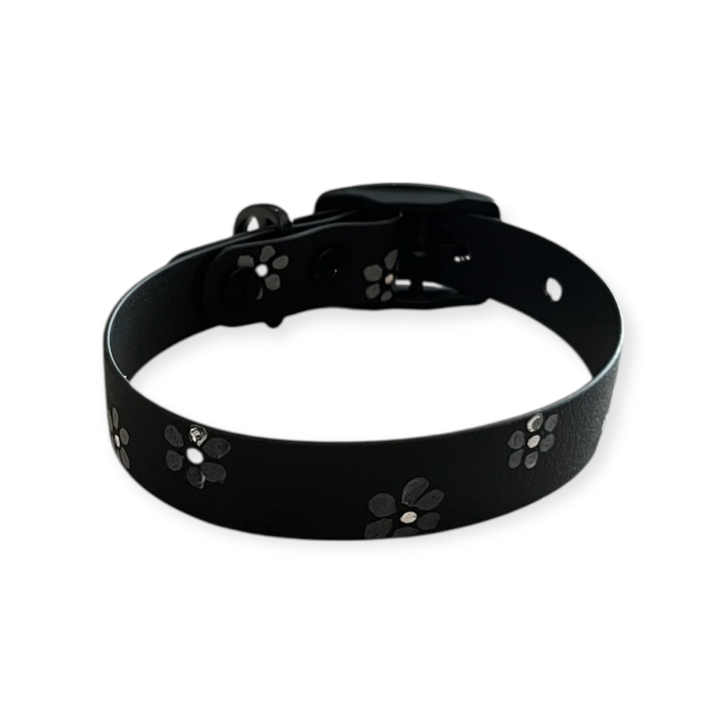Halsband Biothane "blackflower"
