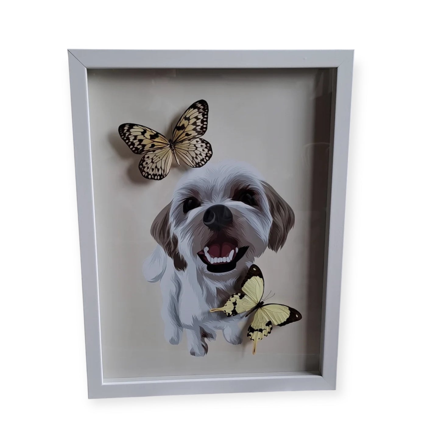 Personalisierte Tierportraits mit Schmetterlingen (gross)