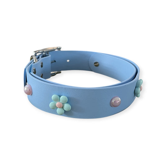 Halsband Biothane "pastel flowers"