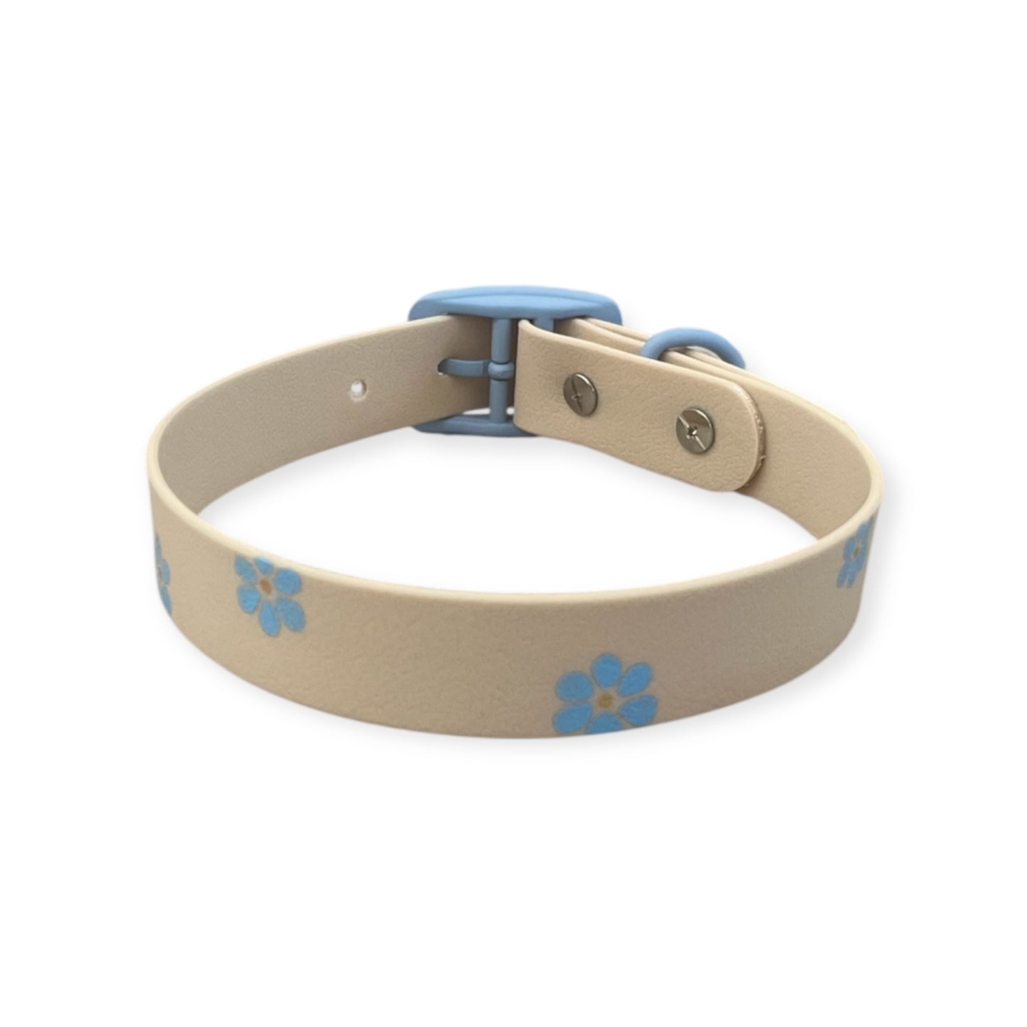 Halsband Biothane "blue flower"