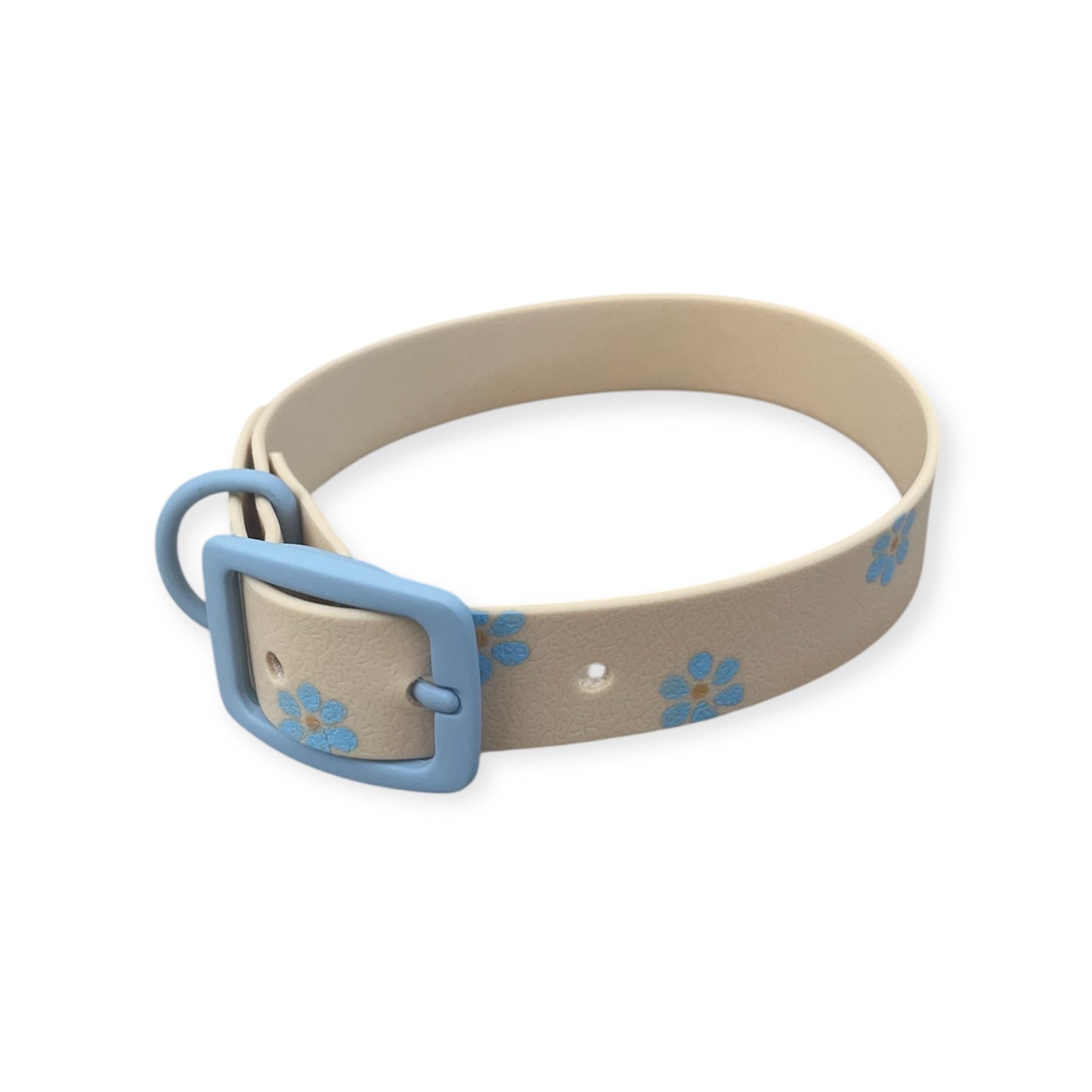 Halsband Biothane "blue flower"