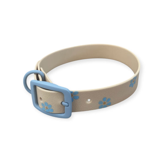 Halsband Biothane "blue flower"