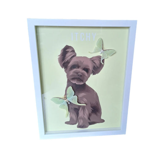 Personalisierte Tierportraits mit Schmetterlingen (gross)