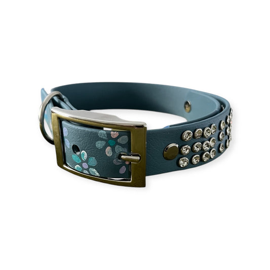 Halsband Biothane "shiny flowers"