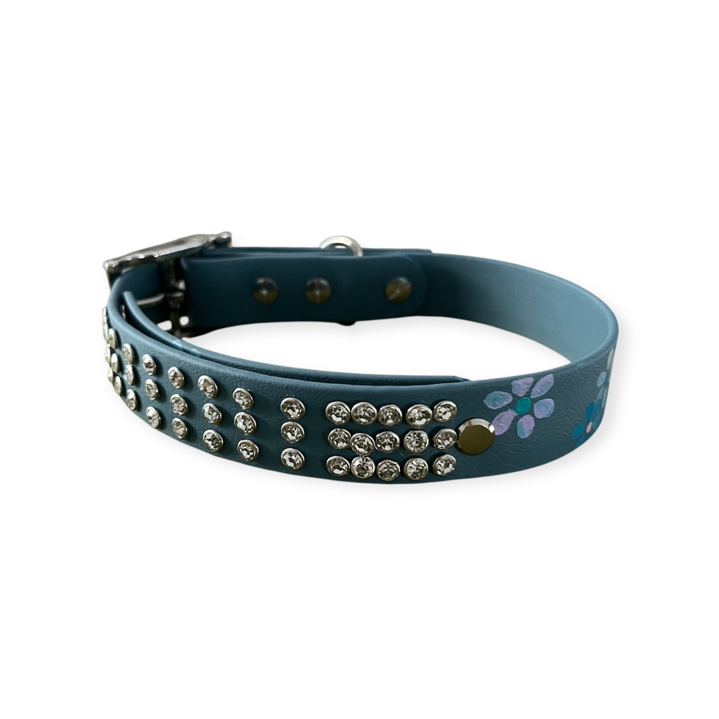 Halsband Biothane "shiny flowers"