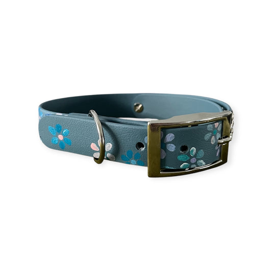 Halsband Biothane "shiny flowers"