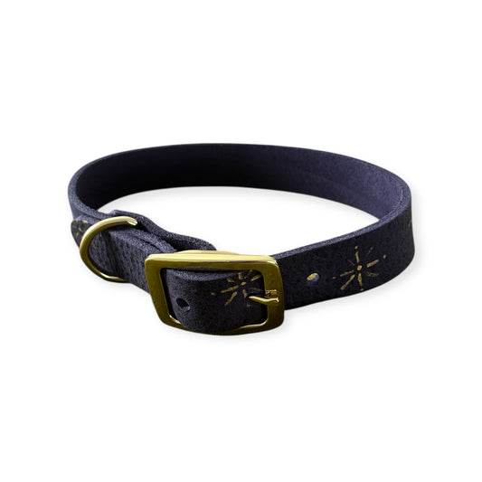 Halsband Nubuk-Leder "stars"