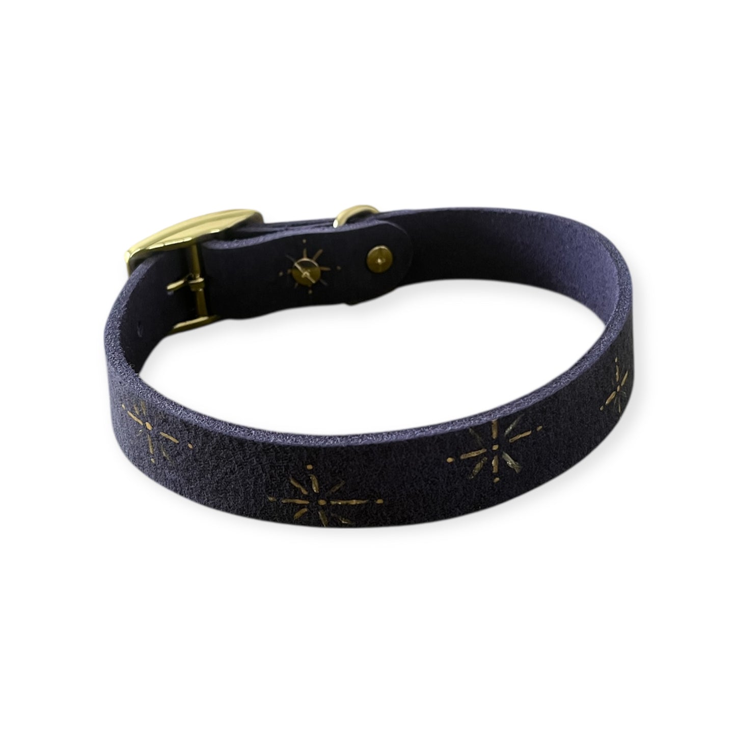 Halsband Nubuk-Leder "stars"